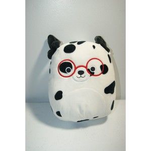 9" Dustin Dalmatian Dog Squishmallow Plush w/ Red Glasses